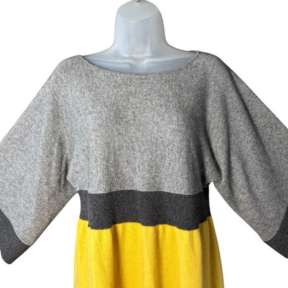 Lord & Taylor 100% Cashmere Y2K Babydoll Tunic Sweater Top Kimono Sleeve L - Picture 2 of 8